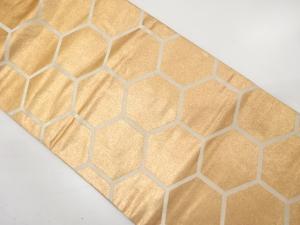 亀甲模様織り出し　名古屋帯